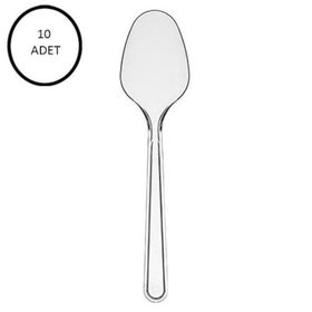 10 Adet Plastik Kaşık