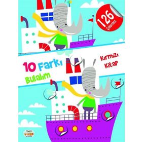 10 Farkı Bulalım - Kırmızı Kitap - 126 Çıkartma - 0-6 Yaş Yayınları