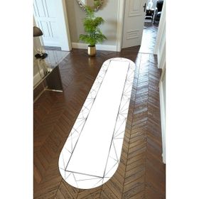 10 Post Online Beyaz Kaymaz Kesme İnce Dijital Baskı Gri 80x325 cm Yolluk
