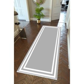 10 Post Online Beyaz Kaymaz Kesme İnce Dijital Baskı Gri 80x325 cm Yolluk