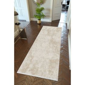 10 Post Online Doku Bej Krem Kaymaz Kesme İnce Dijital Baskı 80x400 cm Yolluk