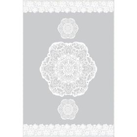 10 Post Online Gri Dijital Baskı Kaymaz Oval Kesme 200x225 cm Yolluk