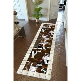 10 Post Online Kahverengi Beyaz Kaymaz Kesme İnce Dijital Baskı Gri 80x300 cm Yolluk