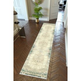 10 Post Online Kahverengi Beyaz Kaymaz Kesme İnce Dijital Baskı Gri 80x375 cm Yolluk