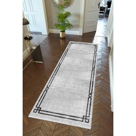 10 Post Online Kaymaz Kesme İnce Dijital Baskı Gri 100x175 cm Yolluk