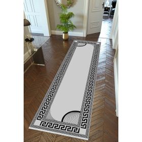 10 Post Online Kaymaz Kesme İnce Dijital Baskı Gri 100x200 cm Yolluk