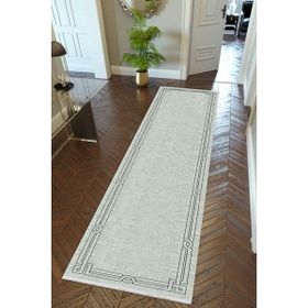 10 Post Online Kaymaz Kesme İnce Dijital Baskı Gri 100x300 cm Yolluk