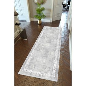 10 Post Online Kaymaz Kesme İnce Dijital Baskı Gri 100x400 cm Yolluk