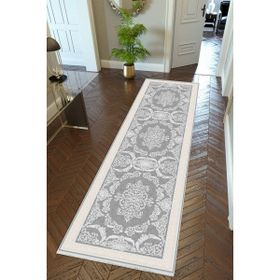 10 Post Online Kaymaz Kesme İnce Dijital Baskı Gri 70x220 cm Yolluk