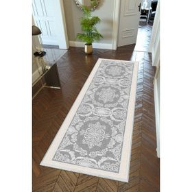 10 Post Online Kaymaz Kesme İnce Dijital Baskı Gri 80x150 cm Yolluk