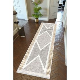 10 Post Online Kaymaz Kesme İnce Dijital Baskı Gri 80x225 cm Yolluk