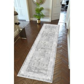10 Post Online Kaymaz Kesme İnce Dijital Baskı Gri 80x325 cm Yolluk