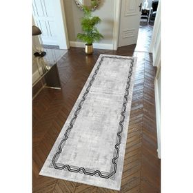 10 Post Online Kaymaz Kesme İnce Dijital Baskı Koyu Gri 100x325 cm Yolluk