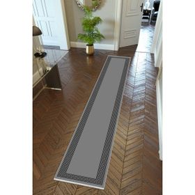 10 Post Online Kaymaz Kesme İnce Dijital Baskı Koyu Gri 100x400 cm Yolluk