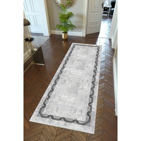 10 Post Online Kaymaz Kesme İnce Dijital Baskı Koyu Gri 80x400 cm Yolluk