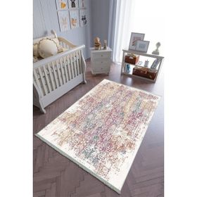 10 Post Online Renkli Kaymaz Oval Kesme 80x200 cm Çocuk Odası Halı