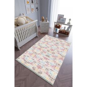 10 Post Online Renkli Kaymaz Oval Kesme 80x275 cm Çocuk Odası Halı