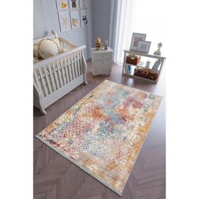 10 Post Online Renkli Kaymaz Oval Kesme 80x275 cm Çocuk Odası Halı