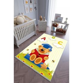10 Post Online Renkli Kaymaz Oval Kesme 80x325 cm Çocuk Odası Halı