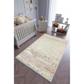 10 Post Online Renkli Kaymaz Oval Kesme 80x375 cm Çocuk Odası Halı