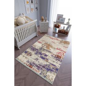 10 Post Online Renkli Kaymaz Oval Kesme 80x450 cm Çocuk Odası Halı