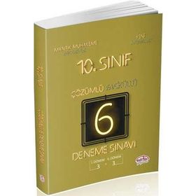 10. Sınıf 6 Deneme Sınavı Fasiküllü Çözümlü Editör Yayınları