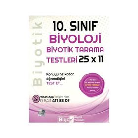 10. Sınıf Biyoloji 25 x 11 Biyotik Tarama Testleri-Biyotik Yayınları