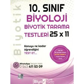 10. Sınıf Biyoloji 25 x 11 Biyotik Tarama Testleri-Biyotik Yayınları