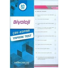 10.Sınıf Biyoloji Yaprak Test/ Kronometre Yayınları