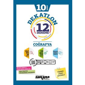 10. Sınıf Coğrafya Dekatlon Video Çözümlü 12 Deneme - Ankara Yayınları
