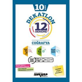 10. Sınıf Coğrafya Dekatlon Video Çözümlü 12 Deneme - Ankara Yayınları