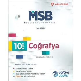 10. Sınıf Coğrafya Modüler Soru Bankası Eğitim Vadisi Yayınları
