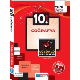 10.Sınıf Coğrafya Video Çözümlü Soru Bankası Evrensel İletişim Yayınları
