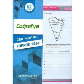 10.sınıf Coğrafya Yaprak Test/ Kronometre Yayınları