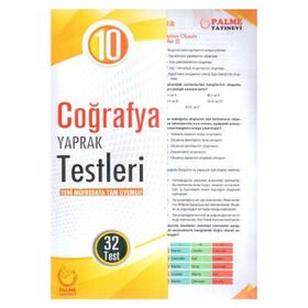 10. Sınıf Coğrafya Yaprak Testleri Yayınevi Palme Yayınları