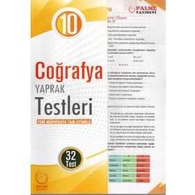 10. Sınıf Coğrafya Yaprak Testleri Yayınevi Palme Yayınları