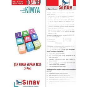 10. Sınıf Kimya Çek Kopar Yaprak Test 24 Adet - kollektif