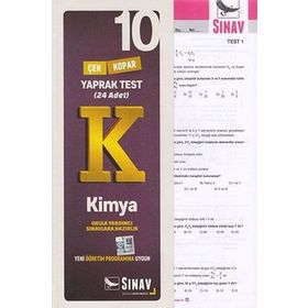 10. Sınıf Kimya Çek Kopar Yaprak Test 24 Adet - kollektif