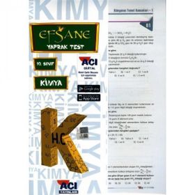 10. Sınıf Kimya Efsane Çek Kopar Yaprak Test-Açı Yayınları