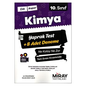 10.Sınıf Kimya Yaprak Testler-Miray Yayınları