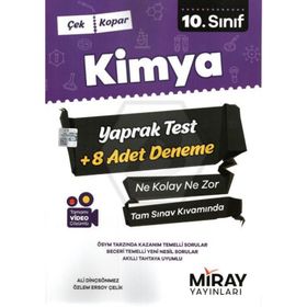 10.Sınıf Kimya Yaprak Testler-Miray Yayınları