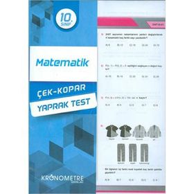 10.sınıf Matematik Yaprak Test/Kronometre Yayınları