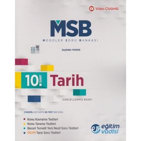 10. Sınıf Tarih Güncel MSB Modüler Soru Bankası-Eğitim Vadisi Yayınları