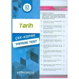 10.sınıf Tarih Yaprak Test/Kronometre Yayınları