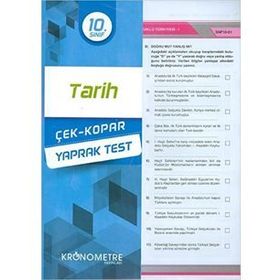 10.sınıf Tarih Yaprak Test/Kronometre Yayınları