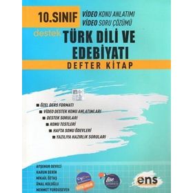 10. Sınıf Türk Dili ve Edebiyatı Destek Defterim Video Konu Anlatımı - Ens Yayınları