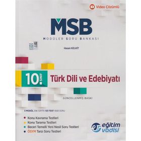 10. Sınıf Türk Dili ve Edebiyatı Güncel MSB Modüler Soru Bankası-Eğitim Vadisi Yayınları