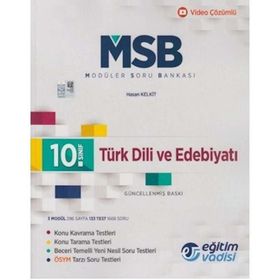 10. Sınıf Türk Dili ve Edebiyatı Güncel MSB Modüler Soru Bankası-Eğitim Vadisi Yayınları