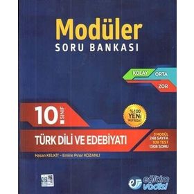 10.Sınıf Türk Dili Ve Edebiyatı Modüler Soru Bankası Eğitim Vadisi Yayınları