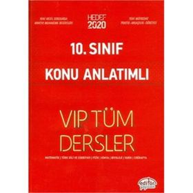 10.Sınıf VIP Tüm Dersler Konu Anlatımlı Kırmızı Editör Yayınları